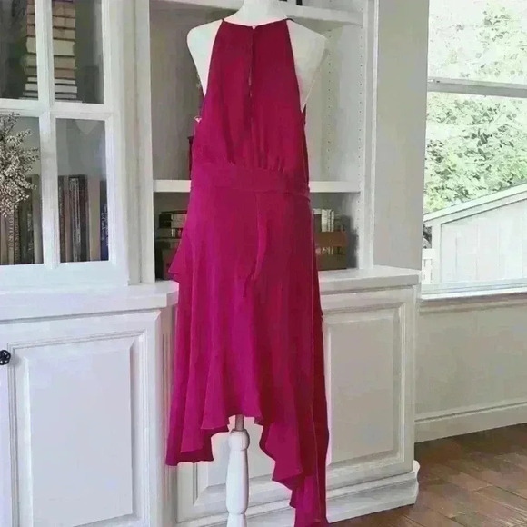 CECE Spaghetti Strap Asymmetrical Ruffle Dress - Picture 7 of 11